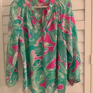 Lilly Pulitzer Elsa Silk Top - Pink Sands